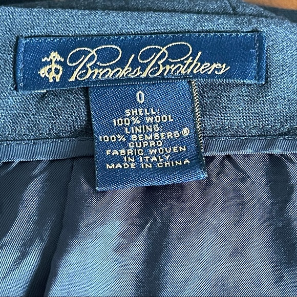 Brooks Brothers grey skirt with raw hem fringe frayed detail size 0 - Picture 4 of 11